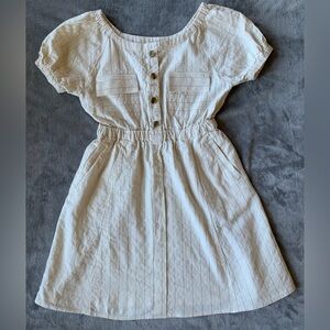 A Loves A Women’s Cream Button-Front Summer Dress